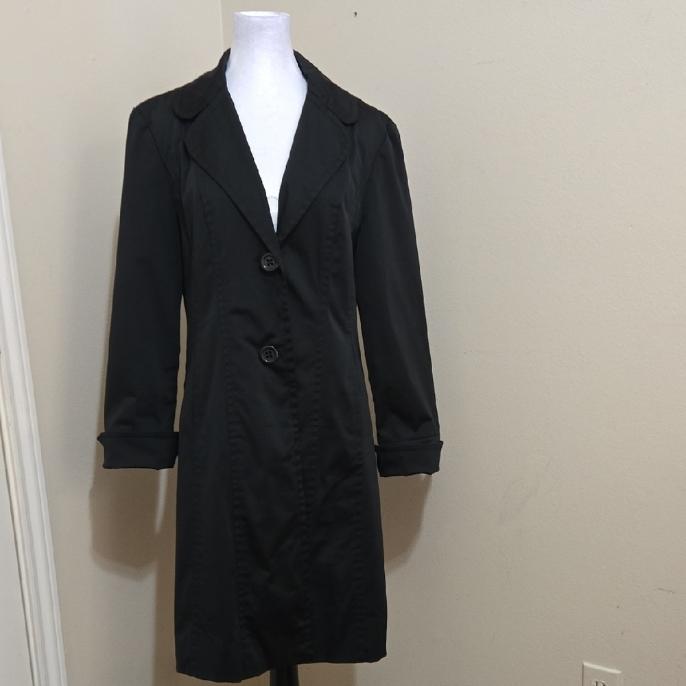 Women's Nine West Black Light Weight Coat Sz M